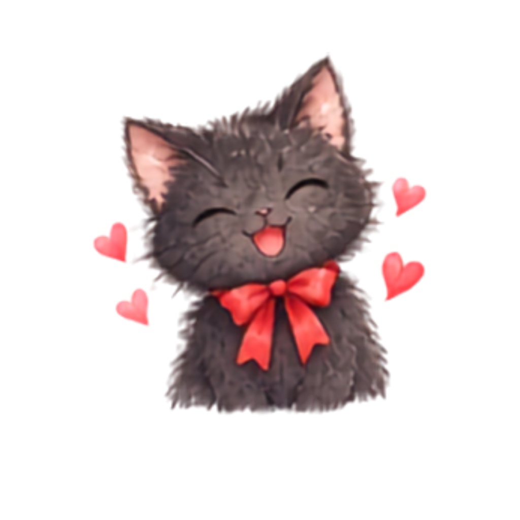 【黒猫イラスト素材】30点セット|背景透過|PNG|クリップアート|ふわふわ黒猫のかわいいクリップアート素材|表情・ポーズいろいろ|同人誌・創作|Fluffy Black Cat Clipart Set|30 Cute Illustrations|Transparent PNG