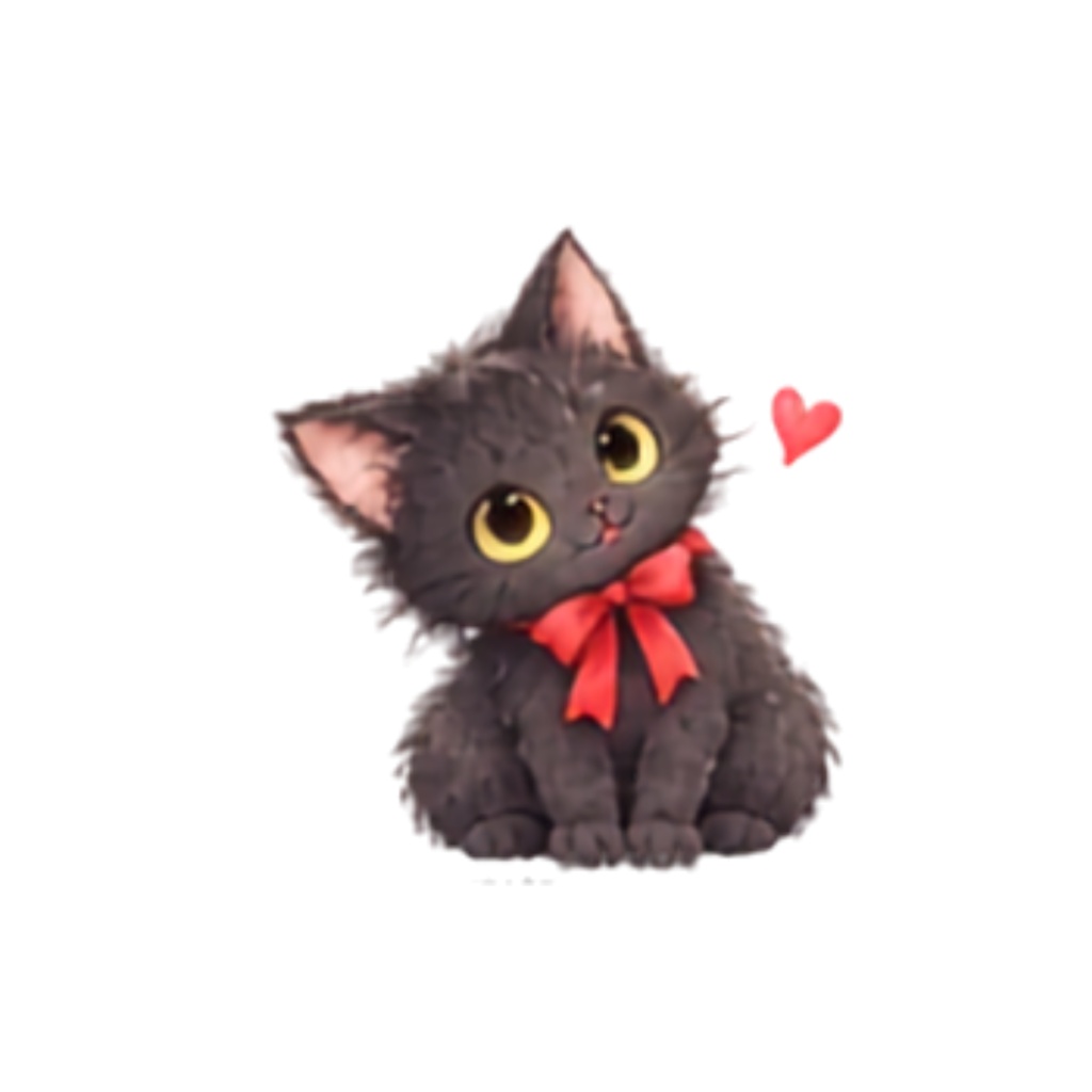 【黒猫イラスト素材】30点セット|背景透過|PNG|クリップアート|ふわふわ黒猫のかわいいクリップアート素材|表情・ポーズいろいろ|同人誌・創作|Fluffy Black Cat Clipart Set|30 Cute Illustrations|Transparent PNG