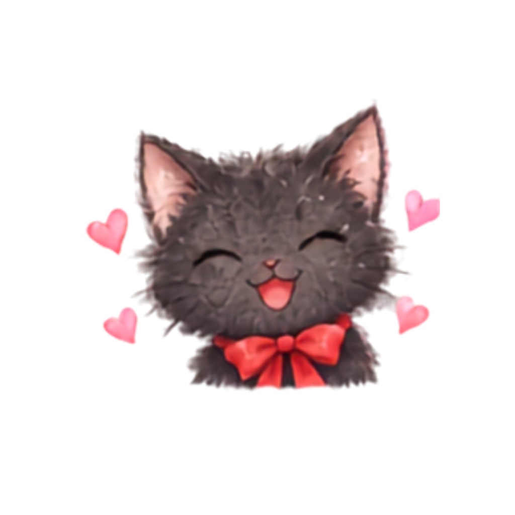 【黒猫イラスト素材】30点セット|背景透過|PNG|クリップアート|ふわふわ黒猫のかわいいクリップアート素材|表情・ポーズいろいろ|同人誌・創作|Fluffy Black Cat Clipart Set|30 Cute Illustrations|Transparent PNG