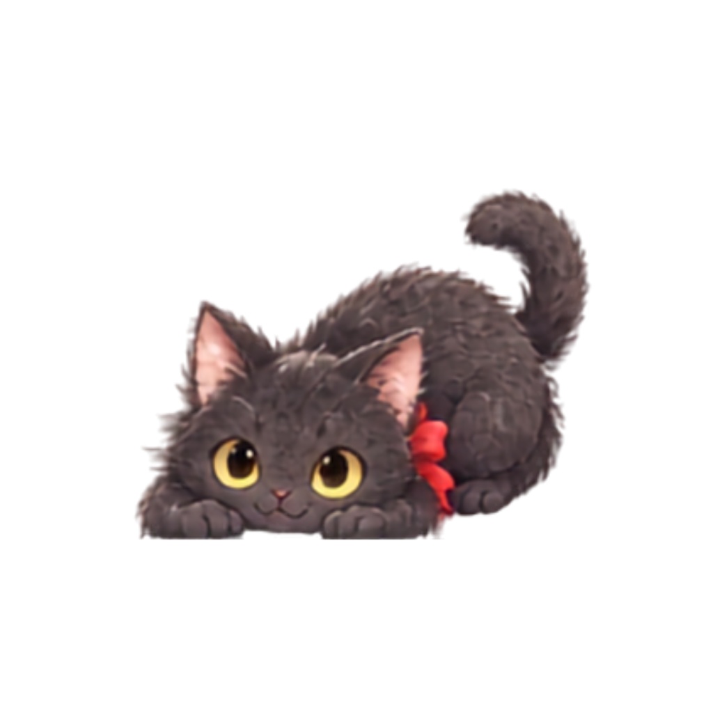 【黒猫イラスト素材】30点セット|背景透過|PNG|クリップアート|ふわふわ黒猫のかわいいクリップアート素材|表情・ポーズいろいろ|同人誌・創作|Fluffy Black Cat Clipart Set|30 Cute Illustrations|Transparent PNG