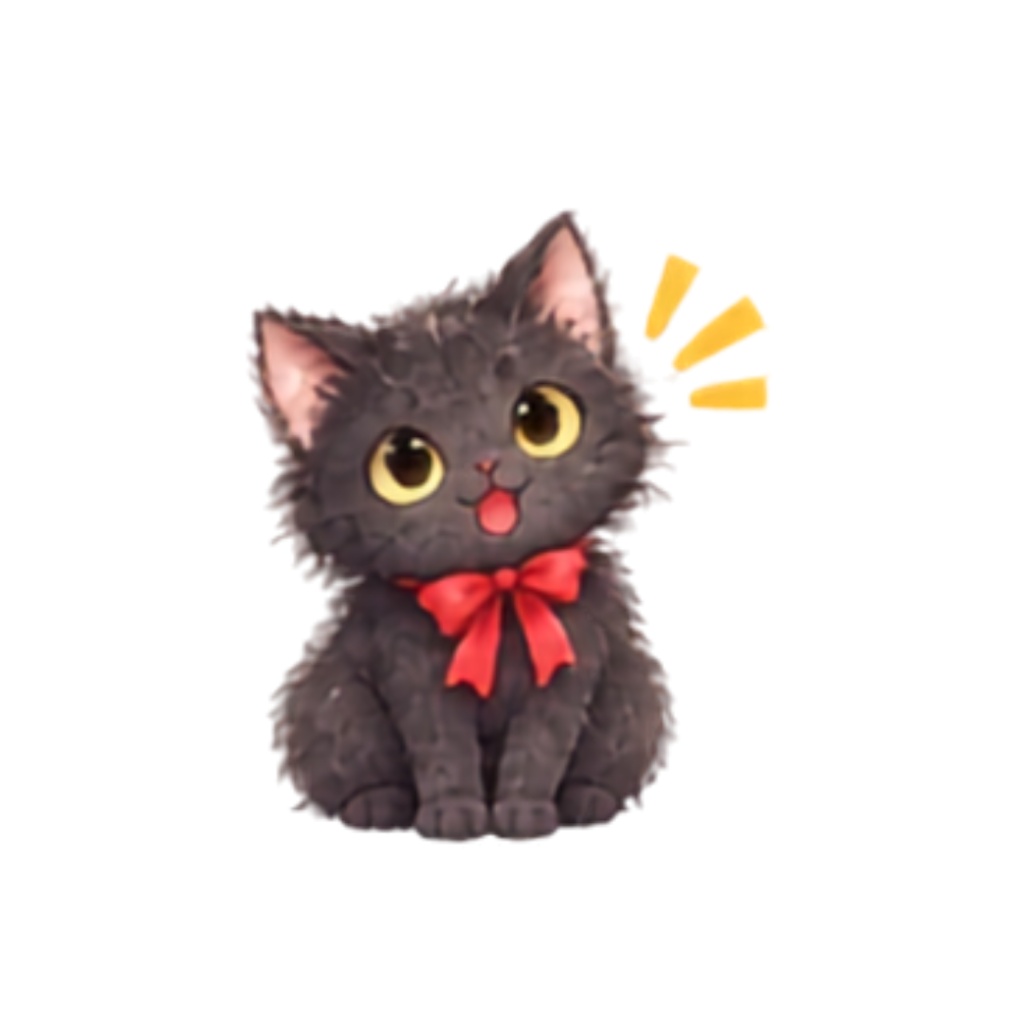 【黒猫イラスト素材】30点セット|背景透過|PNG|クリップアート|ふわふわ黒猫のかわいいクリップアート素材|表情・ポーズいろいろ|同人誌・創作|Fluffy Black Cat Clipart Set|30 Cute Illustrations|Transparent PNG