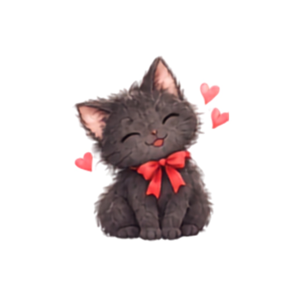 【黒猫イラスト素材】30点セット|背景透過|PNG|クリップアート|ふわふわ黒猫のかわいいクリップアート素材|表情・ポーズいろいろ|同人誌・創作|Fluffy Black Cat Clipart Set|30 Cute Illustrations|Transparent PNG