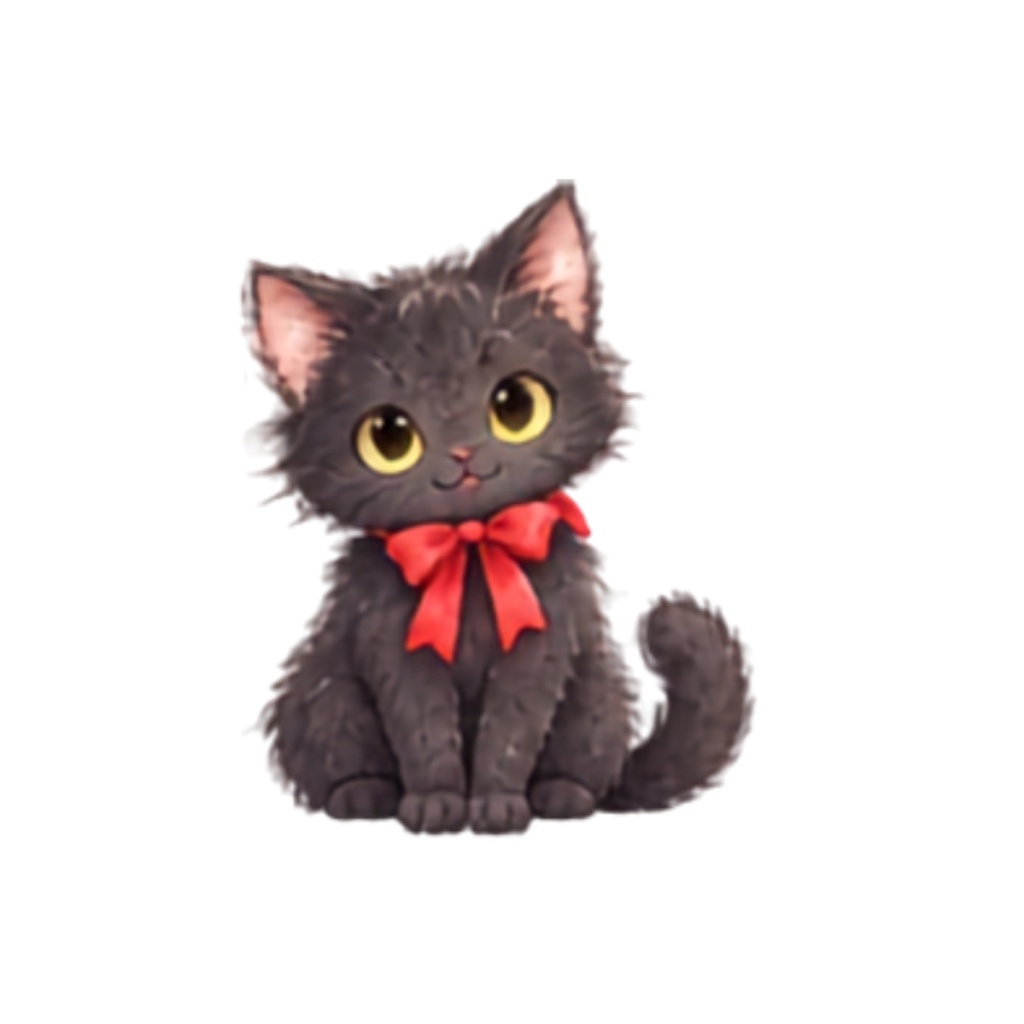 【黒猫イラスト素材】30点セット|背景透過|PNG|クリップアート|ふわふわ黒猫のかわいいクリップアート素材|表情・ポーズいろいろ|同人誌・創作|Fluffy Black Cat Clipart Set|30 Cute Illustrations|Transparent PNG