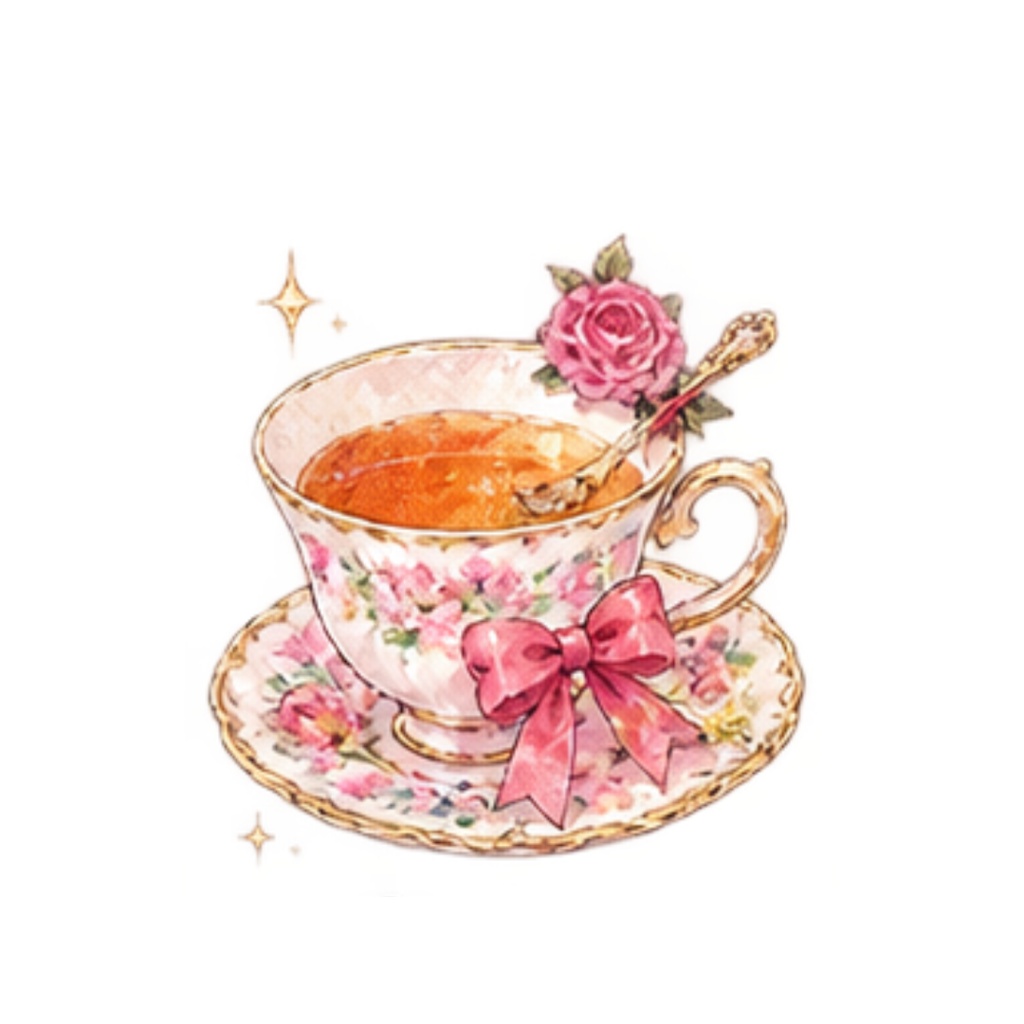 【カフェ&ティータイムイラスト素材】30点セット|背景透過|PNG|クリップアート|Gothic Tea Time|ゴスロリ・アンティーク |同人誌・創作|素材 | Gothic Tea Time | Antique Gothic Café & Tea Time Clip Art – 30 Pieces | For Doujinshi & Creative Works