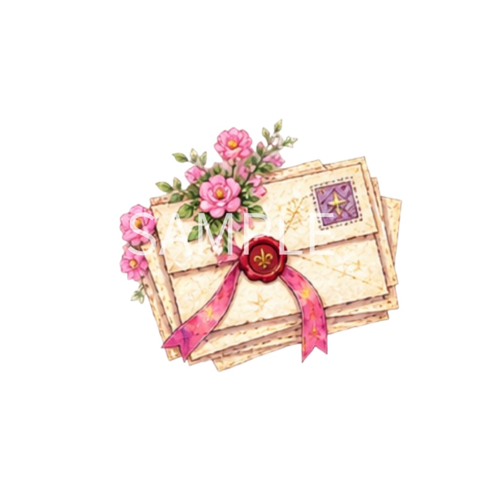 【本・手紙のイラスト素材】26点セット|背景透過|PNG|クリップアート|アンティーク|同人誌・創作素材|Antique Books & Letters Clip Art – 26 PNG Set | Transparent Background