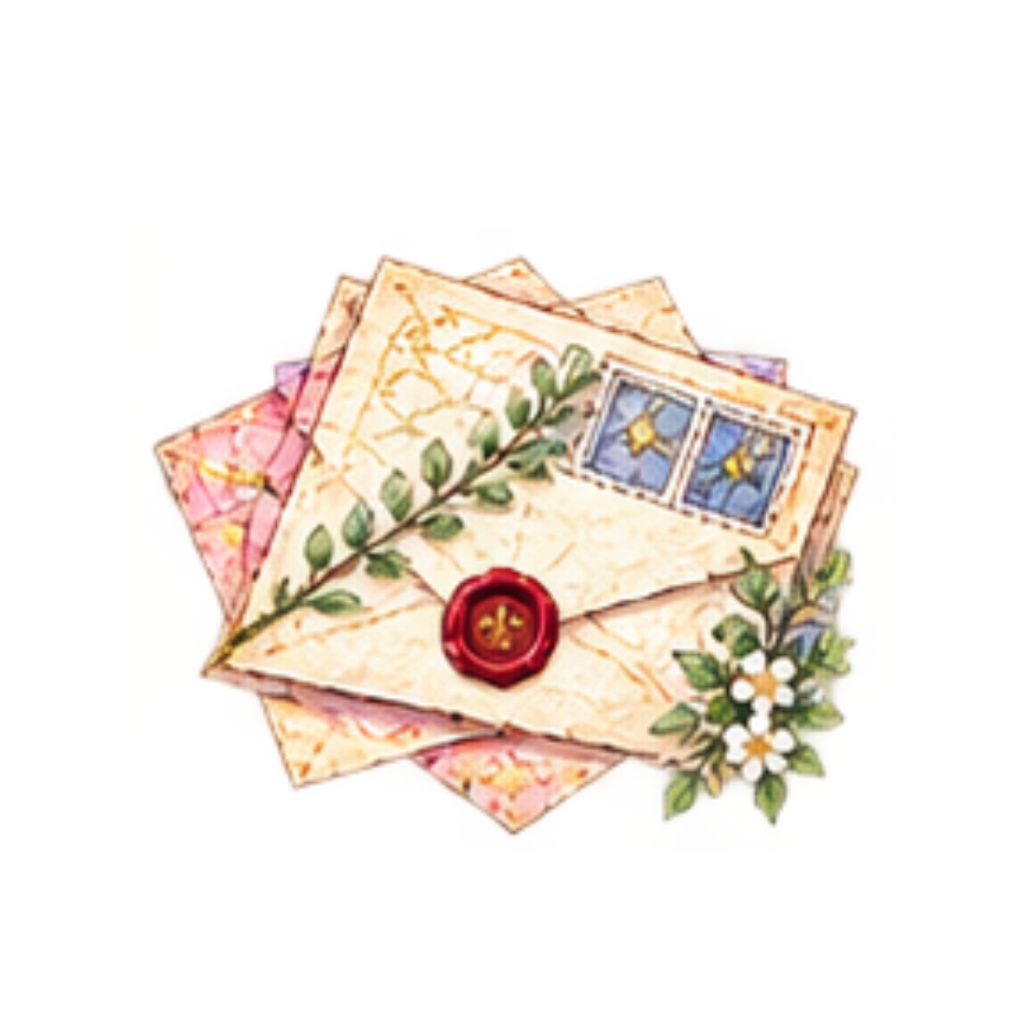 【本・手紙のイラスト素材】26点セット|背景透過|PNG|クリップアート|アンティーク|同人誌・創作素材|Antique Books & Letters Clip Art – 26 PNG Set | Transparent Background