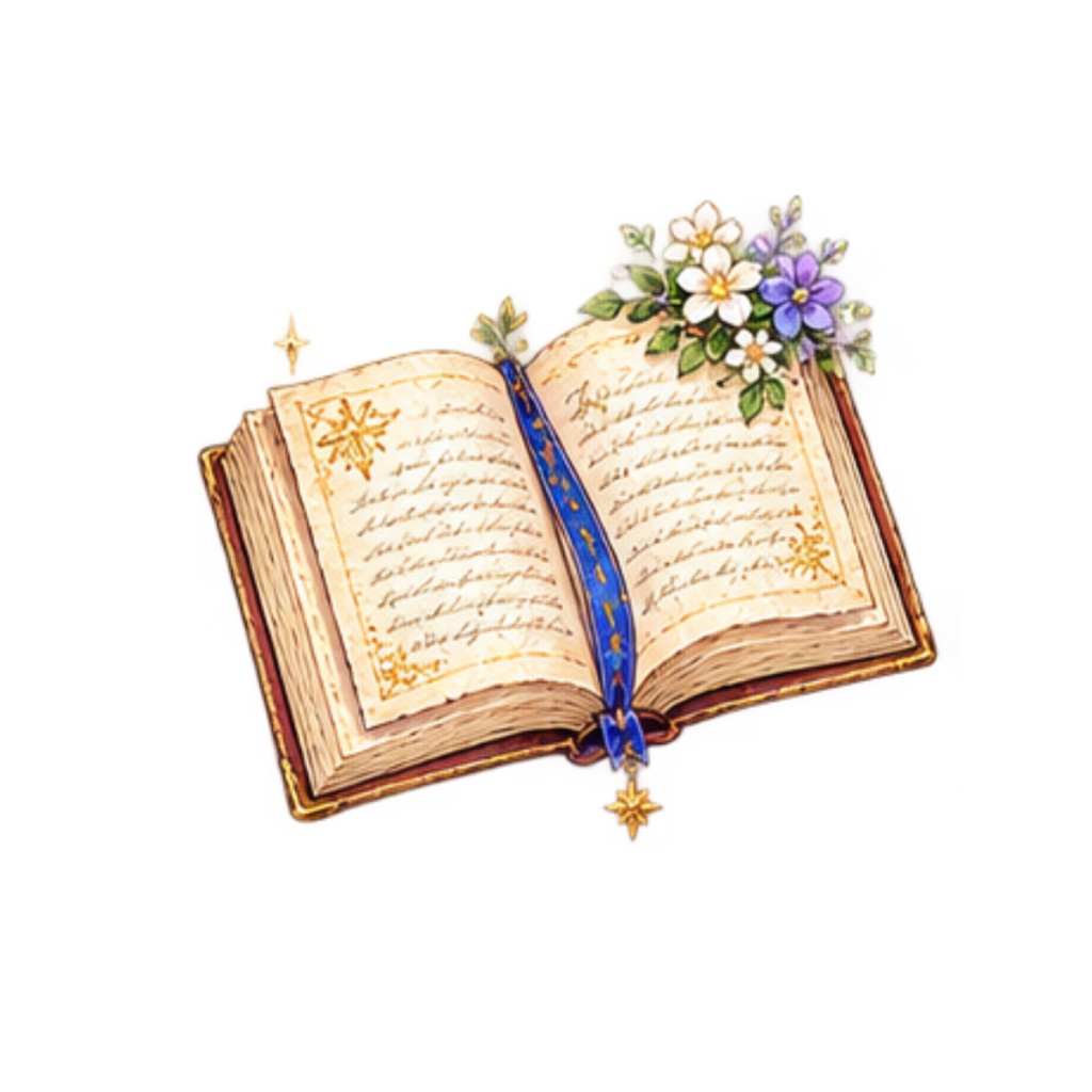【本・手紙のイラスト素材】26点セット|背景透過|PNG|クリップアート|アンティーク|同人誌・創作素材|Antique Books & Letters Clip Art – 26 PNG Set | Transparent Background