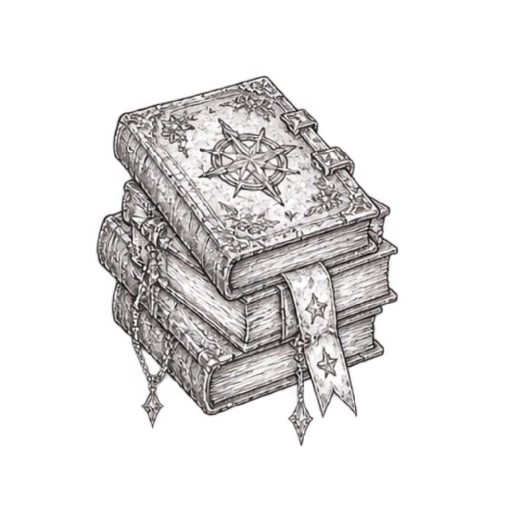 【異世界・魔法のアイテムイラスト素材】34点セット|背景透過|PNG|クリップアート|モノトーン|鉛筆風|同人誌・創作素材|Fantasy & Magic Items – 40 Clip Art Set | Monochrome Pencil Line Art | Transparent PNG | Doujinshi & Creative Works