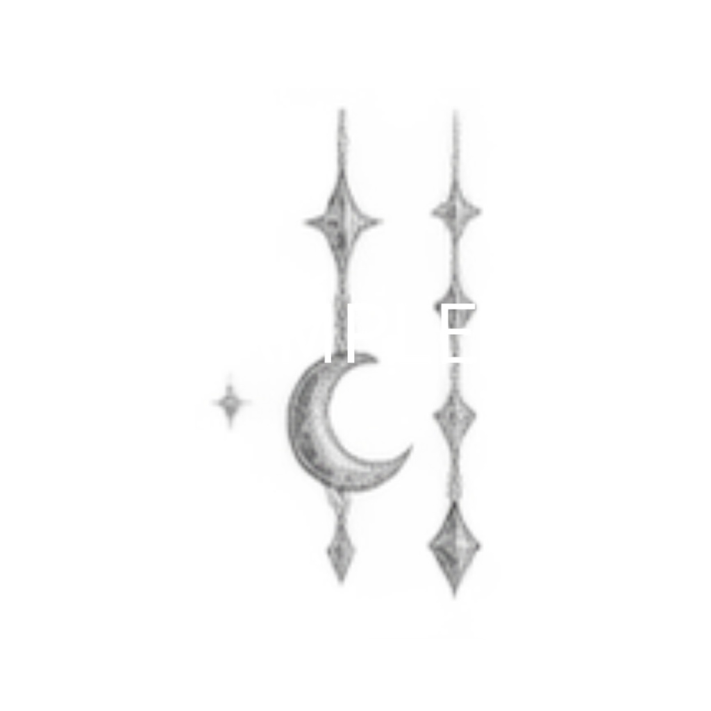 【月・星・宇宙のイラスト素材】41点セット|背景透過|PNG|クリップアート|Moon & Star|モノトーン|手描き風 | Moon & Star | Moon, Star & Space Clip Art – 41 Piece Set | Transparent PNG・Monochrome・Hand-Drawn