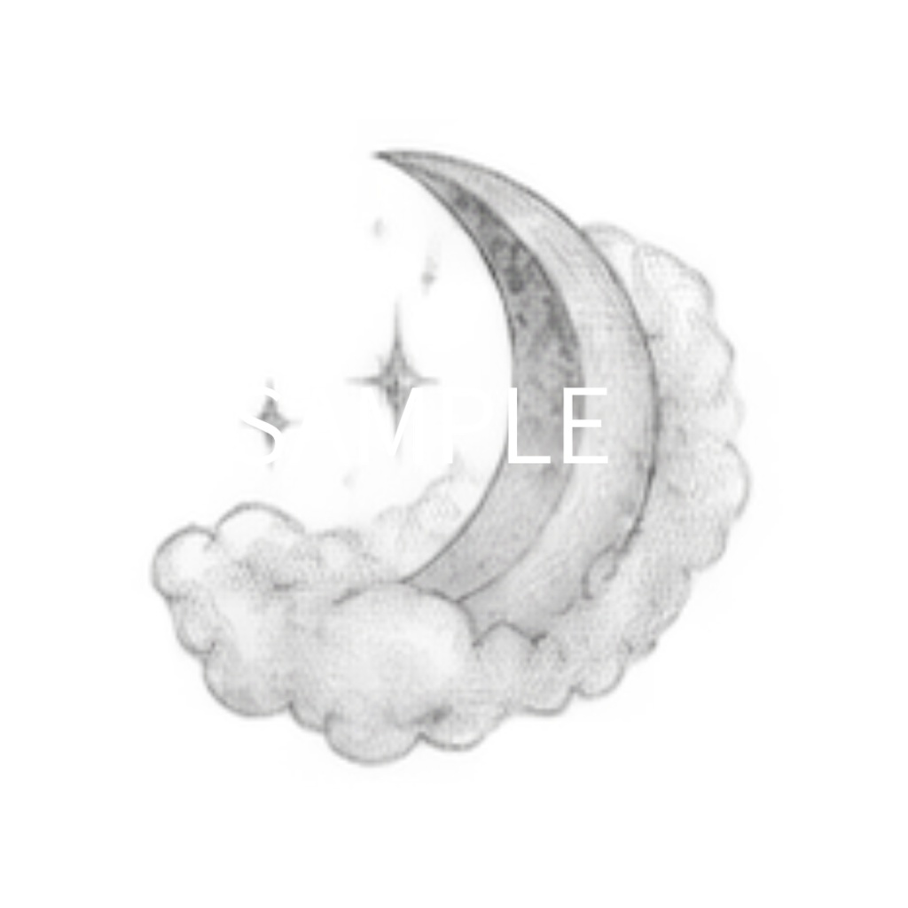 【月・星・宇宙のイラスト素材】41点セット|背景透過|PNG|クリップアート|Moon & Star|モノトーン|手描き風 | Moon & Star | Moon, Star & Space Clip Art – 41 Piece Set | Transparent PNG・Monochrome・Hand-Drawn