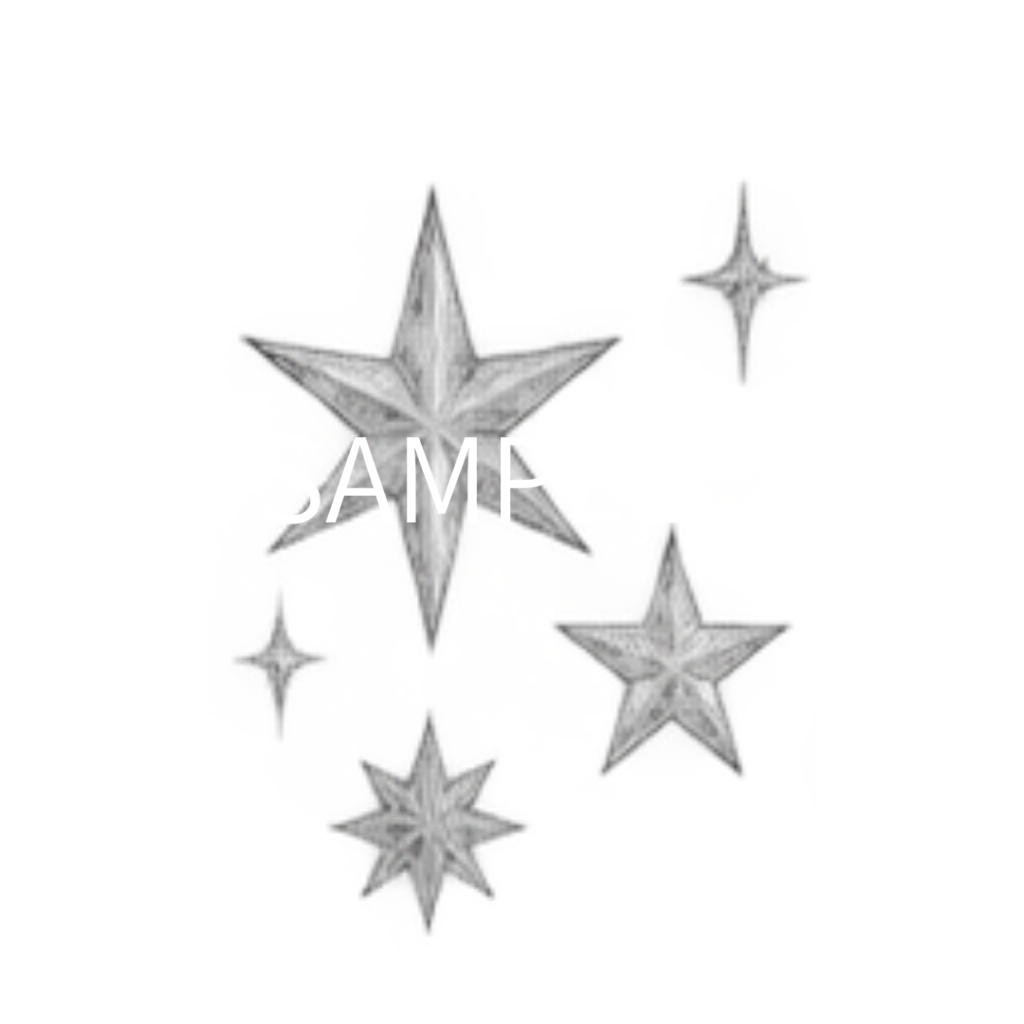 【月・星・宇宙のイラスト素材】41点セット|背景透過|PNG|クリップアート|Moon & Star|モノトーン|手描き風 | Moon & Star | Moon, Star & Space Clip Art – 41 Piece Set | Transparent PNG・Monochrome・Hand-Drawn