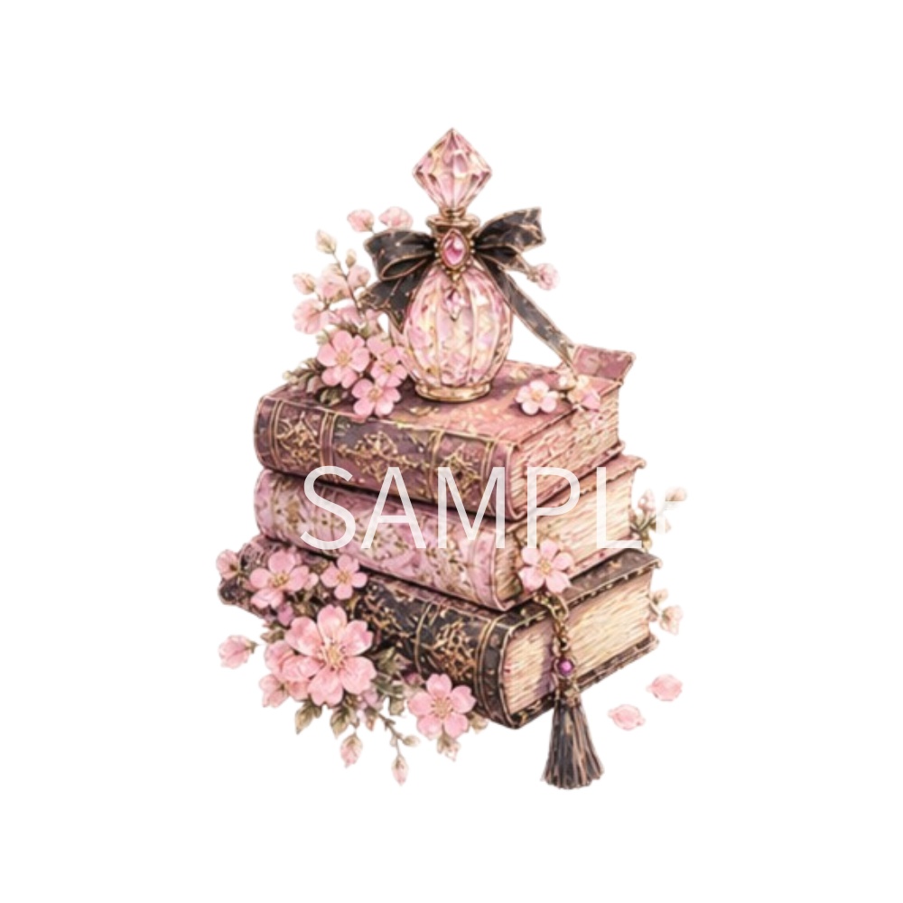 【春のイラスト素材】30点セット|背景透過|PNG|クリップアート|アンティーク|ゴシック|手描き風|Spring Gothic|Spring Antique Gothic Clip Art|30 PNG Elements|Transparent Background|Hand-Drawn Fantasy Style