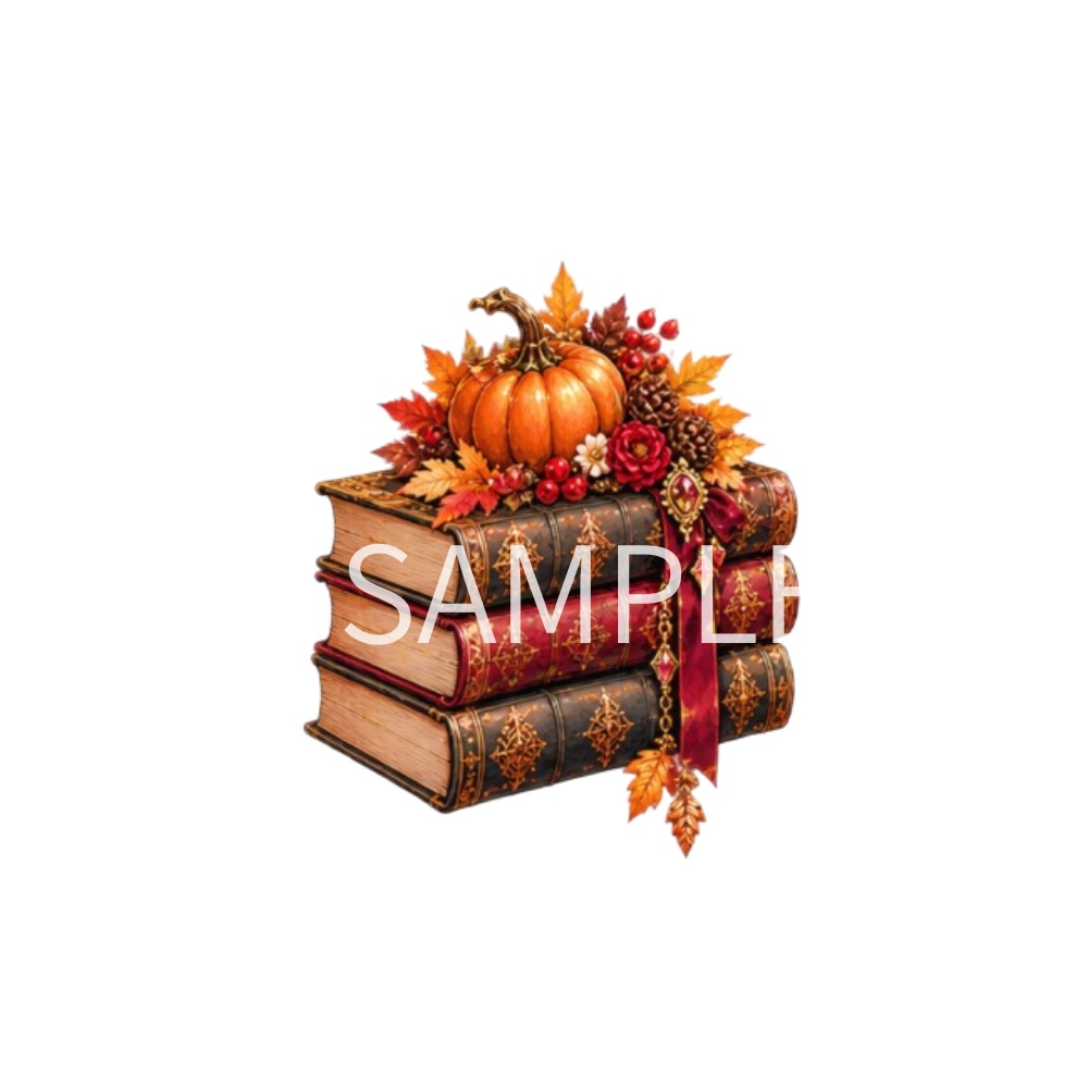 【秋のイラスト素材】30点セット|背景透過|PNG|クリップアート|ゴシック|アンティーク|ハロウィン|ファンタジー|Autumn Gothic & Antique Clip Art Collection|30 PNG Illustrations|Transparent Background|Fantasy & Halloween