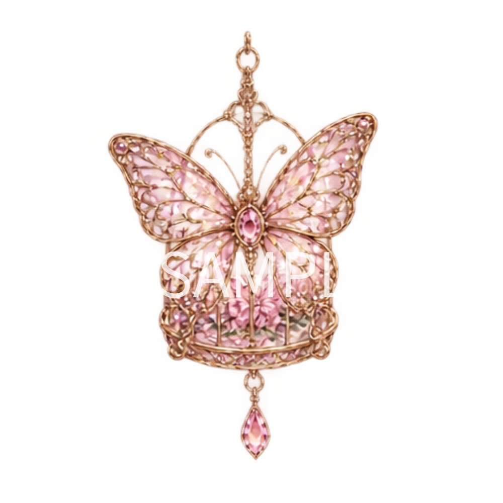【蝶のイラスト素材】20点セット|背景透過|PNG|クリップアート|アンティーク|ゴシック|きらきら|Butterfly Illustration Clipart Set|20 PNGs|Transparent Background|Antique Gothic|Sparkling Fantasy