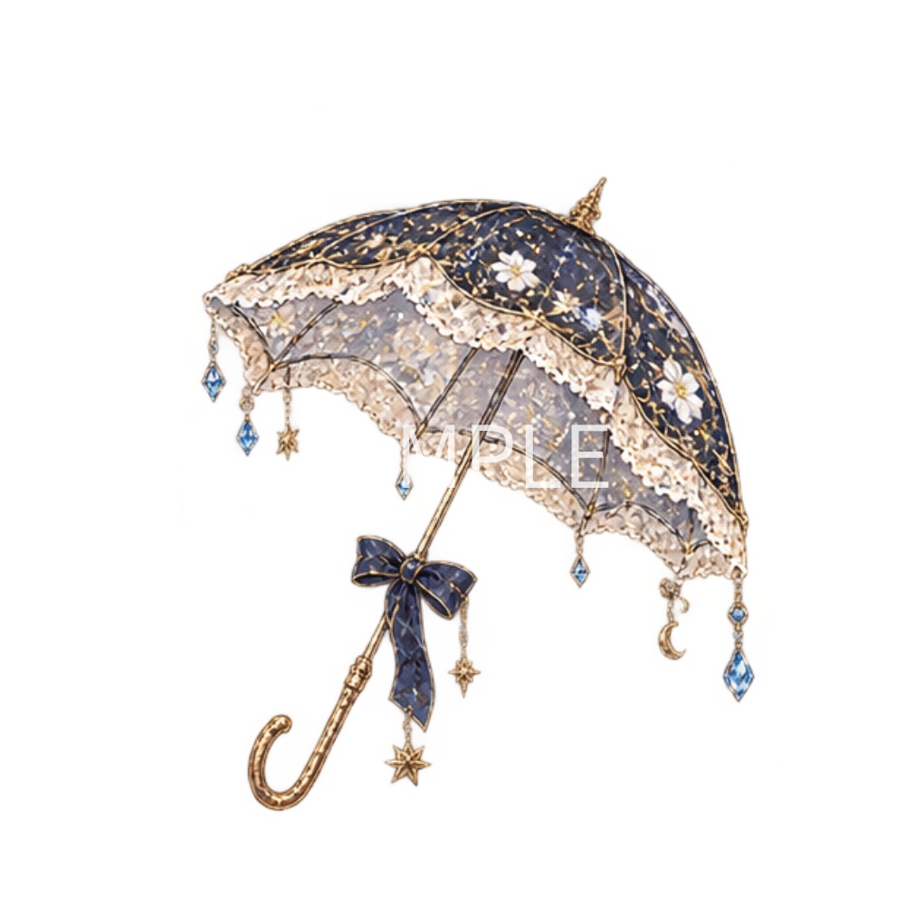 【夏のアンティーク・ゴシック素材】29点セット|背景透過|PNG|クリップアート|きらきら|おしゃれ|Antique & Gothic Summer Clip Art – 29 PNG Elements | Transparent Background | Sparkling & Stylish