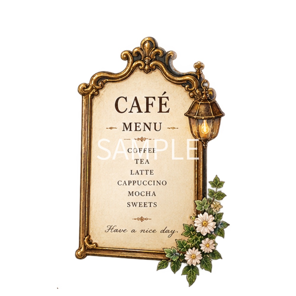 【喫茶店・カフェのイラスト素材】28点セット|背景透過|PNG|クリップアート|アンティーク|おしゃれ|Cafe & Coffee Shop Clip Art Collection – 28 Antique & Stylish Illustrations | Transparent PNG