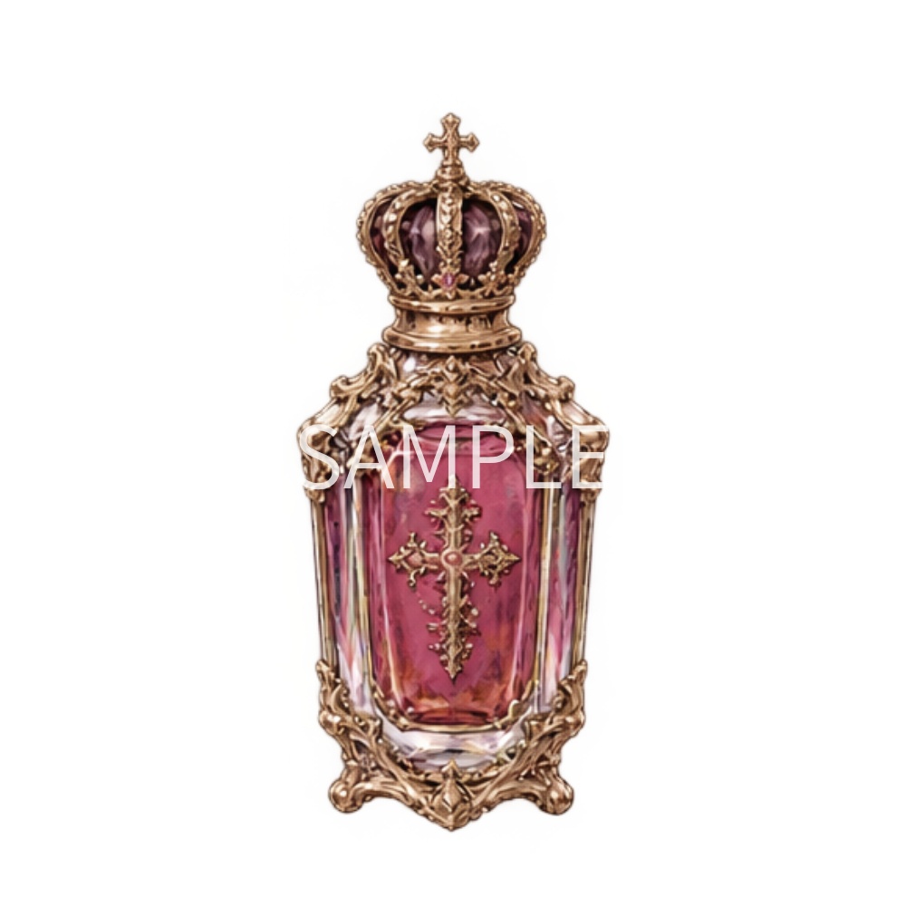 【香水瓶イラスト素材】20点セット|背景透過|PNG|クリップアート|アンティーク|ゴシック|Perfume Bottle Clip Art Set | 20 Antique & Gothic Perfume Illustrations | Transparent PNG