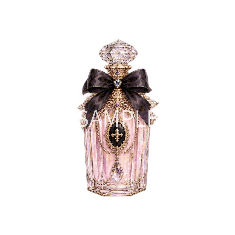 【香水瓶イラスト素材】20点セット|背景透過|PNG|クリップアート|アンティーク|ゴシック|Perfume Bottle Clip Art Set | 20 Antique & Gothic Perfume Illustrations | Transparent PNG