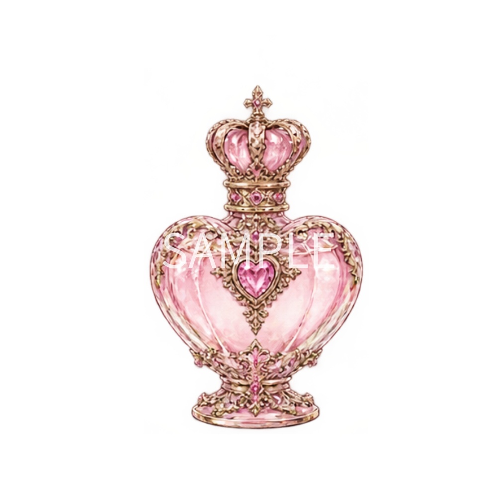 【香水瓶イラスト素材】20点セット|背景透過|PNG|クリップアート|アンティーク|ゴシック|Perfume Bottle Clip Art Set | 20 Antique & Gothic Perfume Illustrations | Transparent PNG