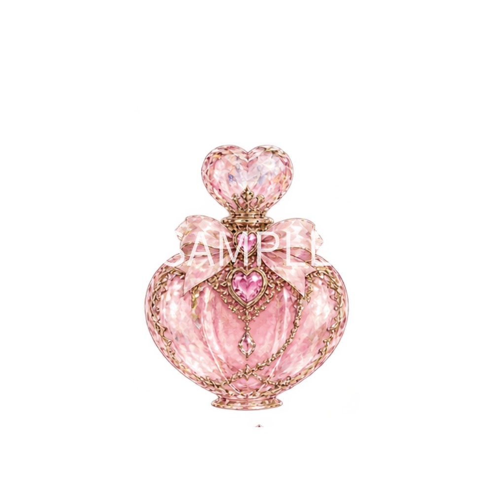 【香水瓶イラスト素材】20点セット|背景透過|PNG|クリップアート|アンティーク|ゴシック|Perfume Bottle Clip Art Set | 20 Antique & Gothic Perfume Illustrations | Transparent PNG