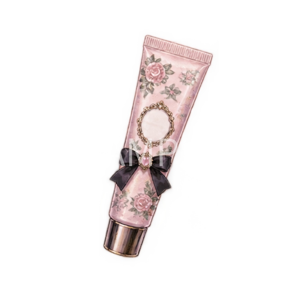 【コスメ・メイクのイラスト素材】23点セット|背景透過|PNG|クリップアート|アンティーク|ゴシック|Cosmetics & Makeup Clip Art Set – 23 Items | Antique Gothic Blue | Transparent PNG