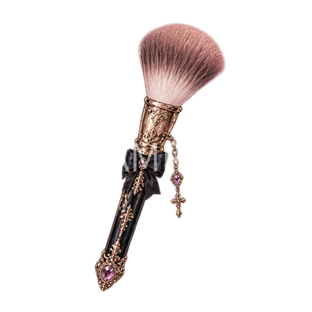 【コスメ・メイクのイラスト素材】23点セット|背景透過|PNG|クリップアート|アンティーク|ゴシック|Cosmetics & Makeup Clip Art Set – 23 Items | Antique Gothic Blue | Transparent PNG