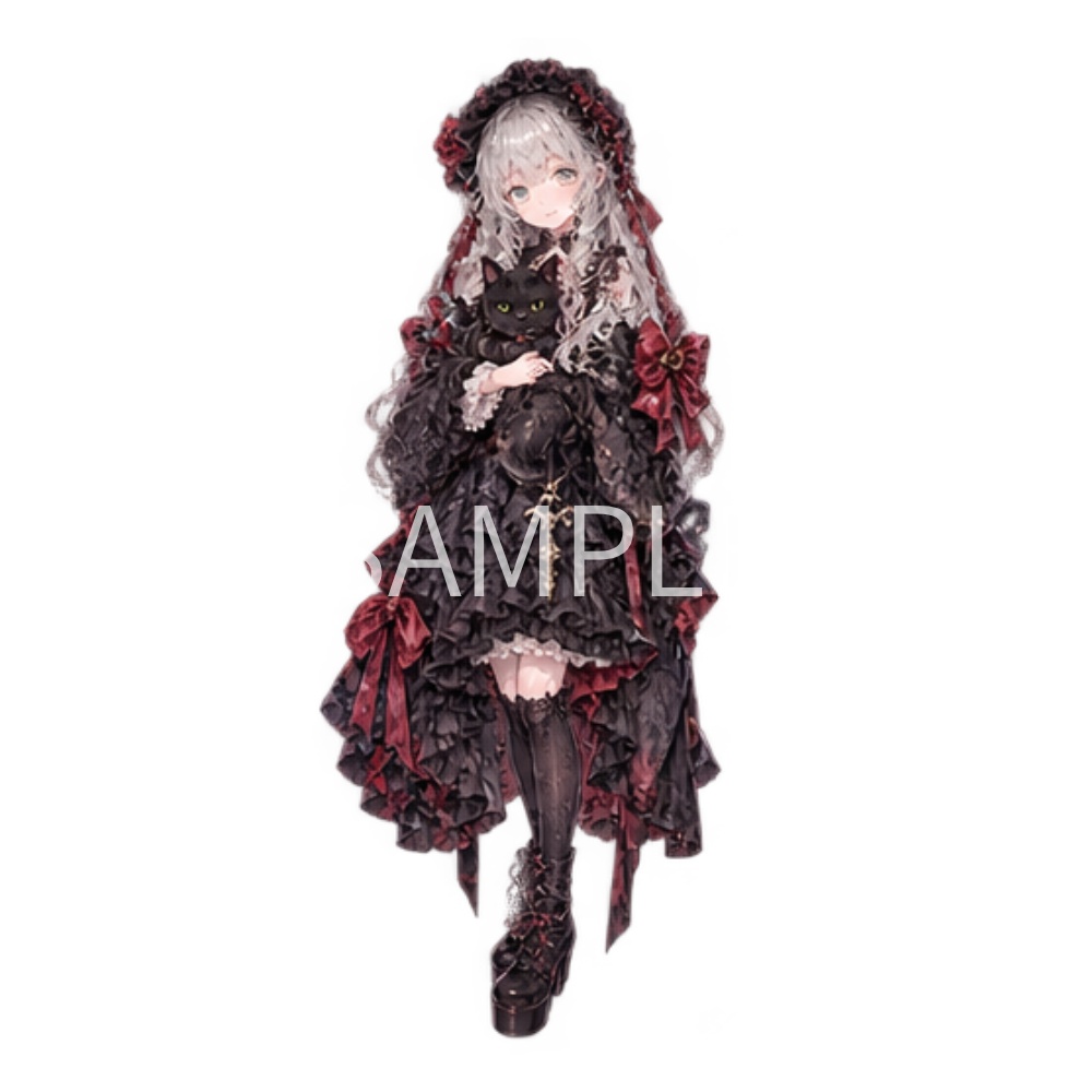 【アンティーク 女の子のイラスト素材】19点セット|背景透過|PNG|クリップアート|かわいい|ヴィクトリアン風|イラスト|Antique Gothic Girls Clipart Set – 19 Full Body Victorian Style Characters, Cute Fantasy PNG Illustrations