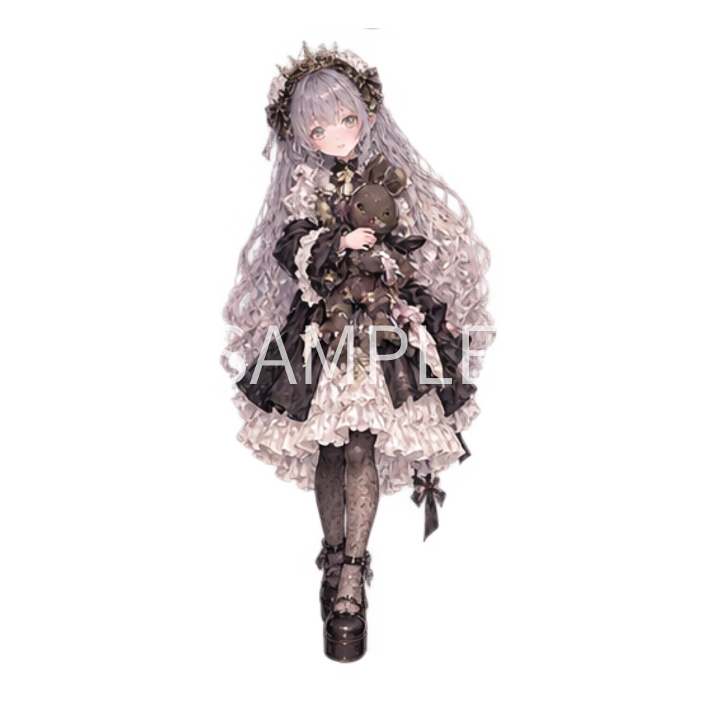 【アンティーク 女の子のイラスト素材】19点セット|背景透過|PNG|クリップアート|かわいい|ヴィクトリアン風|イラスト|Antique Gothic Girls Clipart Set – 19 Full Body Victorian Style Characters, Cute Fantasy PNG Illustrations