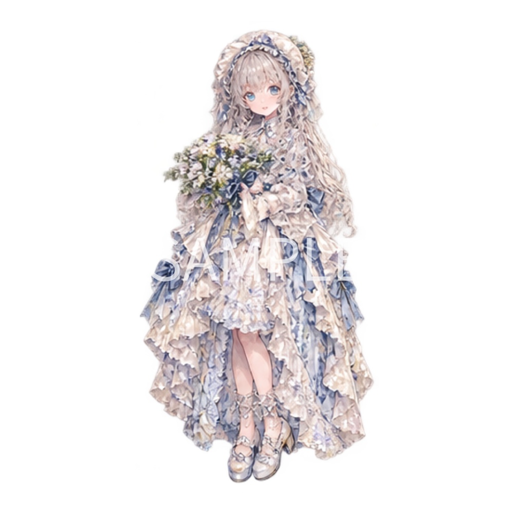 【アンティーク 女の子のイラスト素材】19点セット|背景透過|PNG|クリップアート|かわいい|ヴィクトリアン風|イラスト|Antique Gothic Girls Clipart Set – 19 Full Body Victorian Style Characters, Cute Fantasy PNG Illustrations