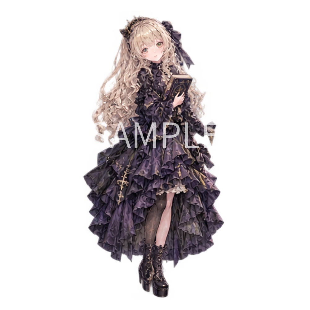 【アンティーク 女の子のイラスト素材】19点セット|背景透過|PNG|クリップアート|かわいい|ヴィクトリアン風|イラスト|Antique Gothic Girls Clipart Set – 19 Full Body Victorian Style Characters, Cute Fantasy PNG Illustrations