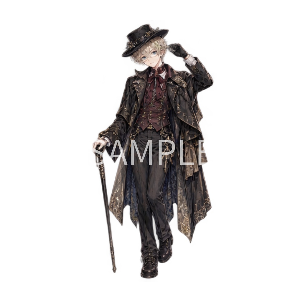 【ヴィクトリア調 男の子のイラスト素材】24点セット|背景透過|PNG|クリップアート|アンティーク|ファンタジー|Gothic Fantasy Boys Clipart Set – 24 PNG Illustrations | Elegant Victorian & Antique Style
