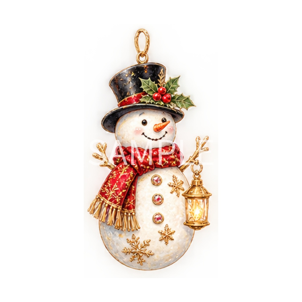 【クリスマス・オーナメントイラスト素材】29点セット|背景透過|PNG|クリップアート|おしゃれ|かわいい|冬|Antique Christmas Clipart Set – 29 Cute & Elegant Winter Illustrations