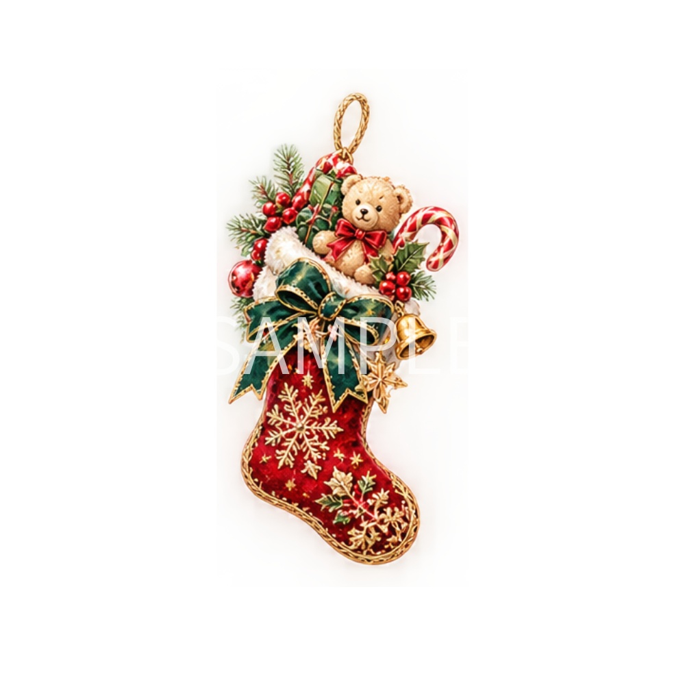 【クリスマス・オーナメントイラスト素材】29点セット|背景透過|PNG|クリップアート|おしゃれ|かわいい|冬|Antique Christmas Clipart Set – 29 Cute & Elegant Winter Illustrations