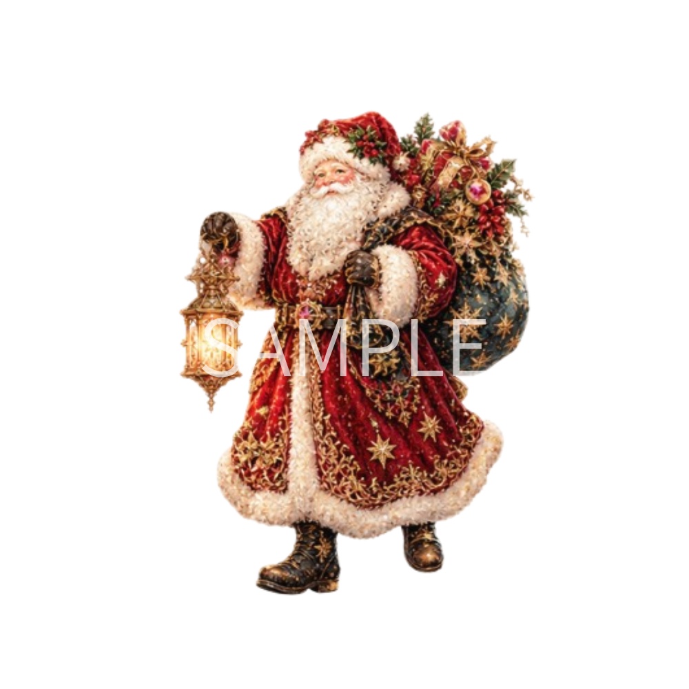 【クリスマス・オーナメントイラスト素材】29点セット|背景透過|PNG|クリップアート|おしゃれ|かわいい|冬|Antique Christmas Clipart Set – 29 Cute & Elegant Winter Illustrations