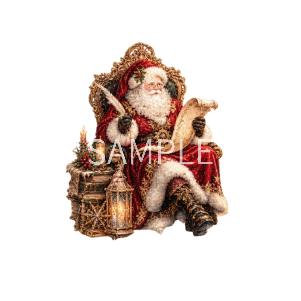 【クリスマス・オーナメントイラスト素材】29点セット|背景透過|PNG|クリップアート|おしゃれ|かわいい|冬|Antique Christmas Clipart Set – 29 Cute & Elegant Winter Illustrations