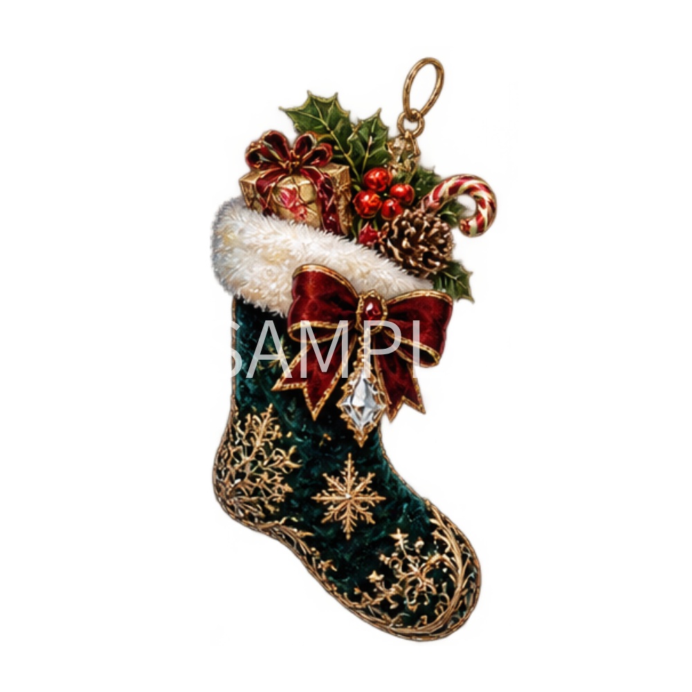 【クリスマス・オーナメントイラスト素材】29点セット|背景透過|PNG|クリップアート|おしゃれ|かわいい|冬|Antique Christmas Clipart Set – 29 Cute & Elegant Winter Illustrations