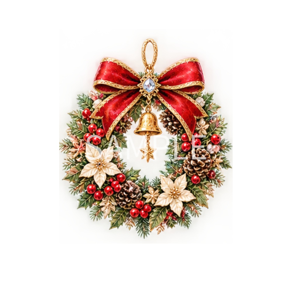 【クリスマス・オーナメントイラスト素材】29点セット|背景透過|PNG|クリップアート|おしゃれ|かわいい|冬|Antique Christmas Clipart Set – 29 Cute & Elegant Winter Illustrations