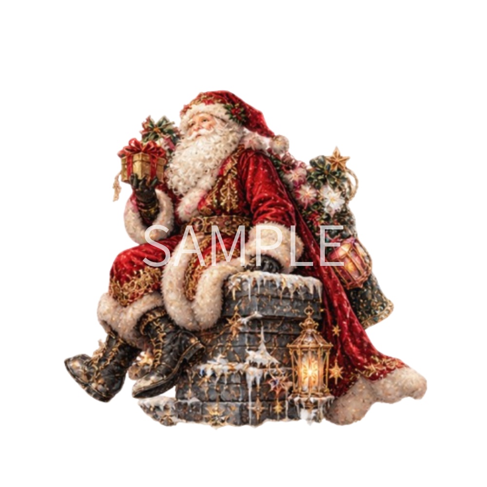 【クリスマス・オーナメントイラスト素材】29点セット|背景透過|PNG|クリップアート|おしゃれ|かわいい|冬|Antique Christmas Clipart Set – 29 Cute & Elegant Winter Illustrations