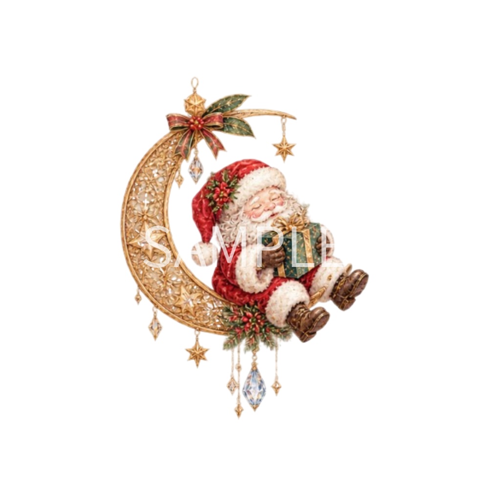 【クリスマス・オーナメントイラスト素材】29点セット|背景透過|PNG|クリップアート|おしゃれ|かわいい|冬|Antique Christmas Clipart Set – 29 Cute & Elegant Winter Illustrations