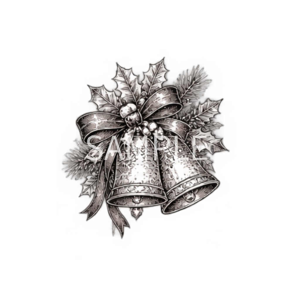 【アンティーククリスマスイラスト素材】23点セット|背景透過|PNG|クリップアート|ヴィンテージ|ゴシック|手描き風|Vintage Christmas Clipart Collection – 23 Antique Gothic Holiday Illustrations, Hand-Drawn Style PNG
