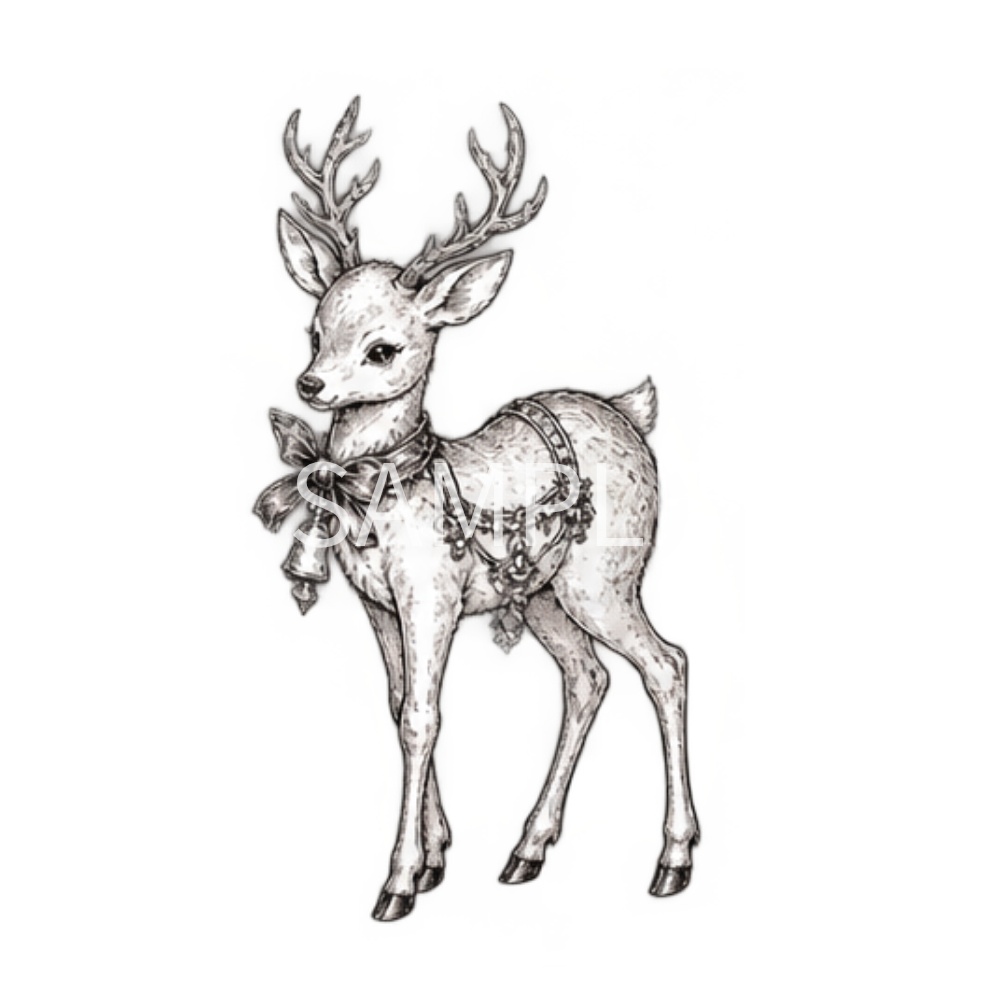 【アンティーククリスマスイラスト素材】23点セット|背景透過|PNG|クリップアート|ヴィンテージ|ゴシック|手描き風|Vintage Christmas Clipart Collection – 23 Antique Gothic Holiday Illustrations, Hand-Drawn Style PNG
