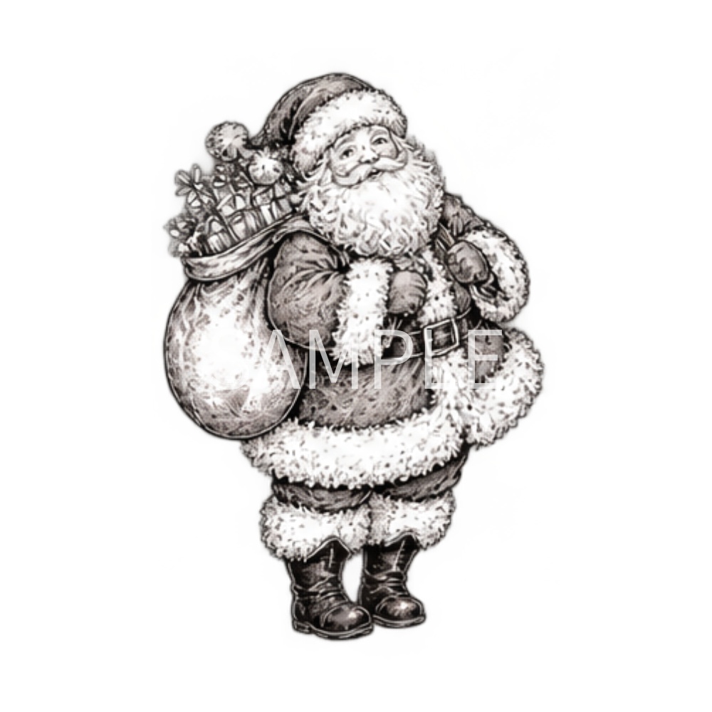 【アンティーククリスマスイラスト素材】23点セット|背景透過|PNG|クリップアート|ヴィンテージ|ゴシック|手描き風|Vintage Christmas Clipart Collection – 23 Antique Gothic Holiday Illustrations, Hand-Drawn Style PNG