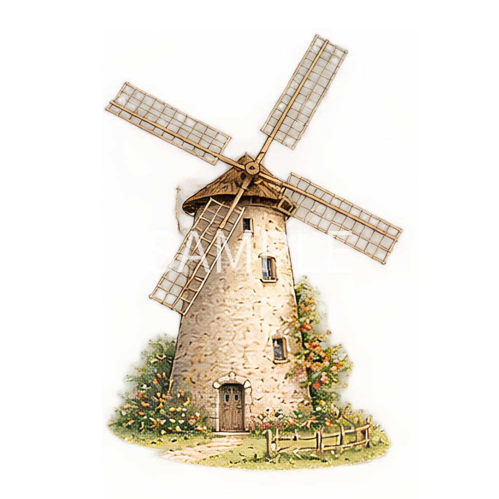 【アンティーク風建物イラスト素材】13点セット|背景透過|PNG|クリップアート|おしゃれ|Vintage Buildings Clipart Set – 13 Cute Watercolor Architecture Illustrations, Transparent PNG