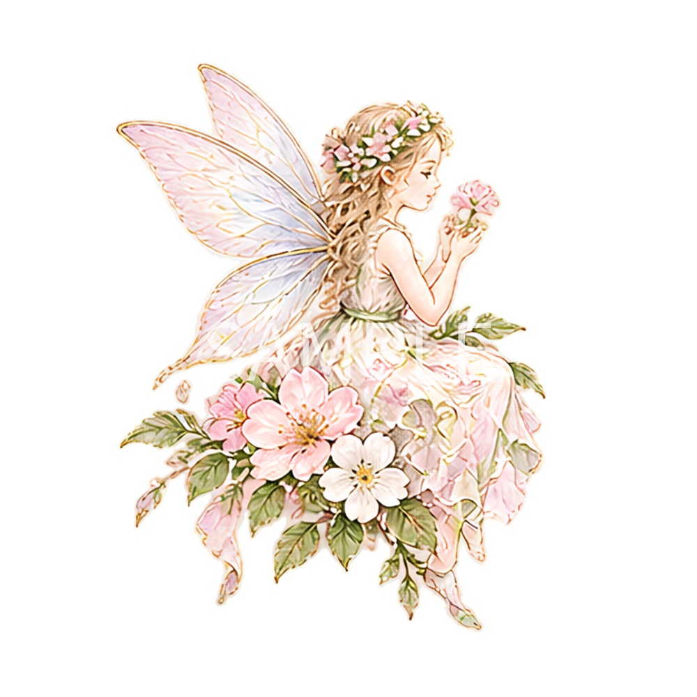 【春の幻想植物イラスト素材】27点セット|背景透過|PNG|クリップアート|アンティーク|花|蝶|妖精|Spring Fantasy Plants Clipart Set – 27 Vintage Botanical PNG Illustrations | Flowers, Butterflies & Fairy
