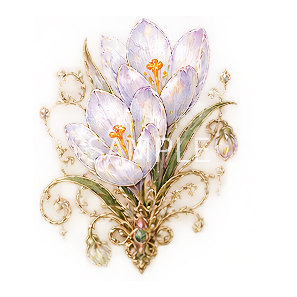 【春の幻想植物イラスト素材】27点セット|背景透過|PNG|クリップアート|アンティーク|花|蝶|妖精|Spring Fantasy Plants Clipart Set – 27 Vintage Botanical PNG Illustrations | Flowers, Butterflies & Fairy