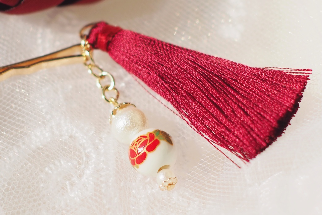 寒椿の髪飾りセット