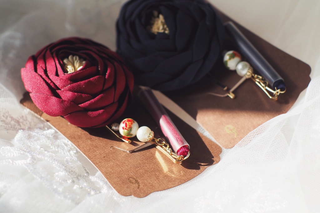 寒椿の髪飾りセット