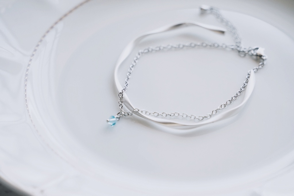 波形バングルとシンプルブレスレットのセット