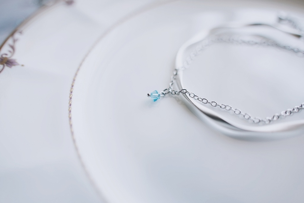 波形バングルとシンプルブレスレットのセット