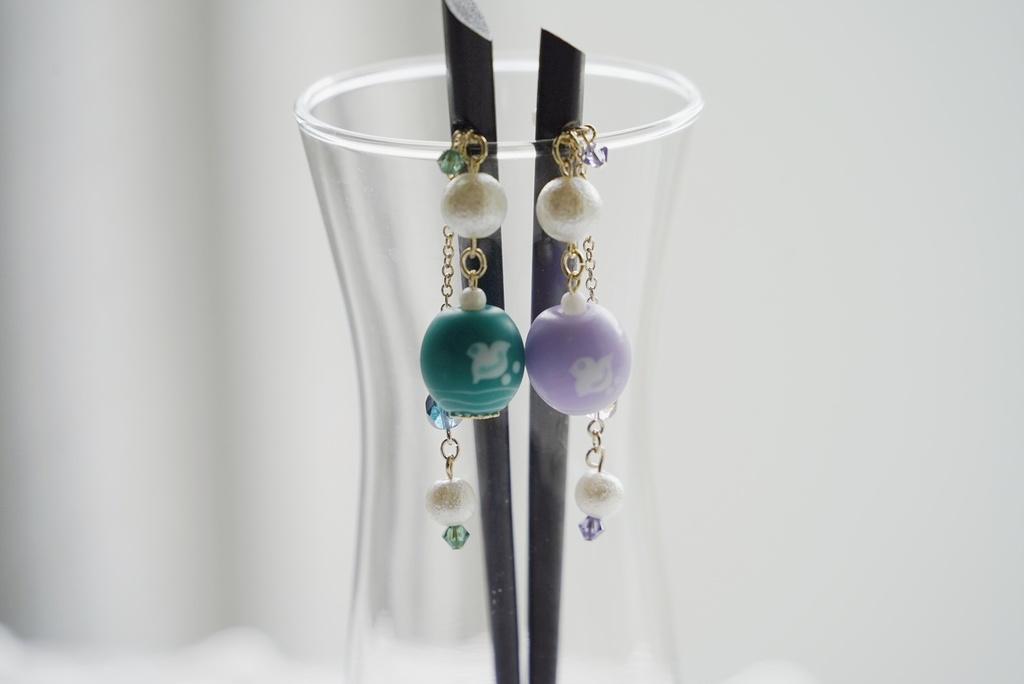 手毬ガラスのかんざし